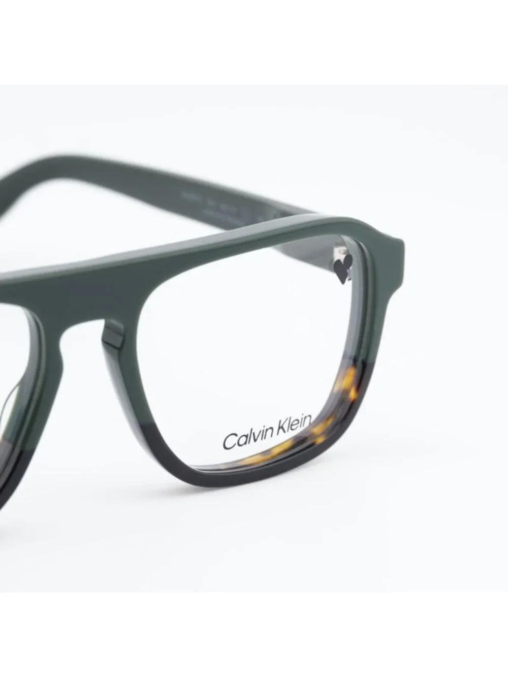 Calvin Klein CK25515 303 Eyeglasses Green / Havana 58mm Square Frame